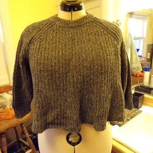 Madewell marled swing crop knit sweater. Medium.
